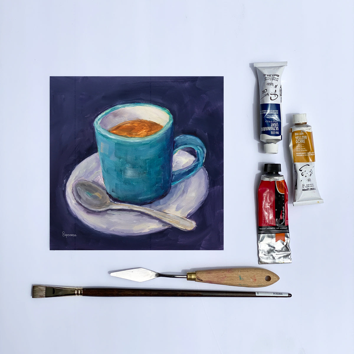 "Blue Cup in Saucer" giclee print