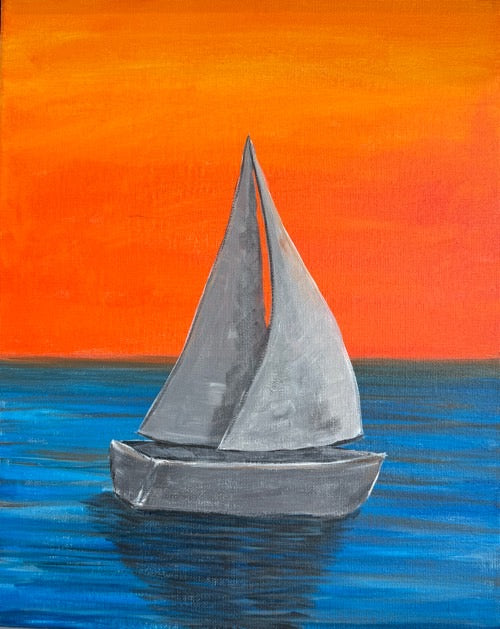 Paint Night: "Sunset Sailboat" 05/31/24 Friday 6:30pm-9:00pm