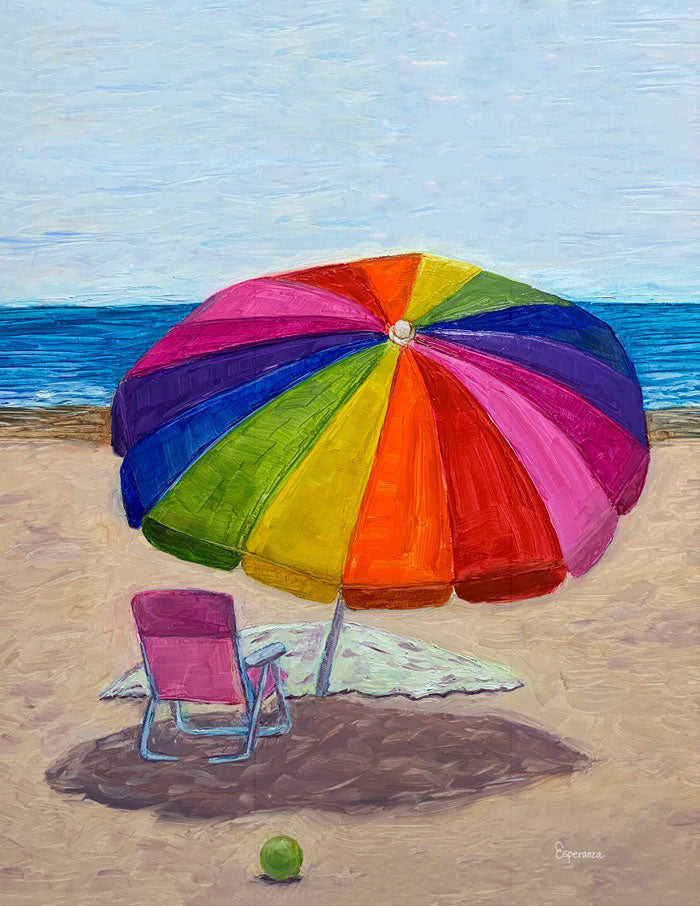 "Beach Umbrella" notecard