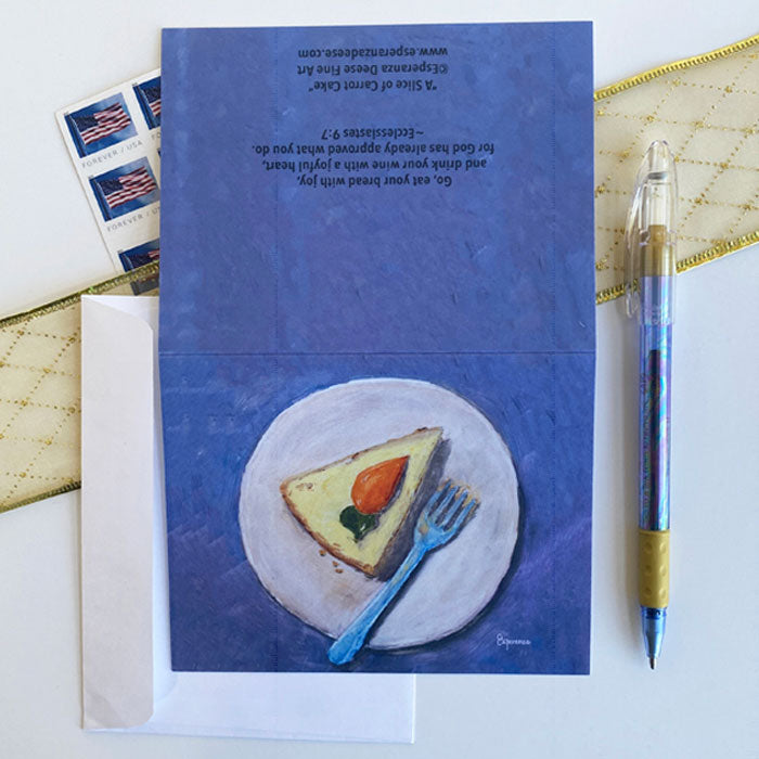 "A Slice of Carrot Cake" notecard