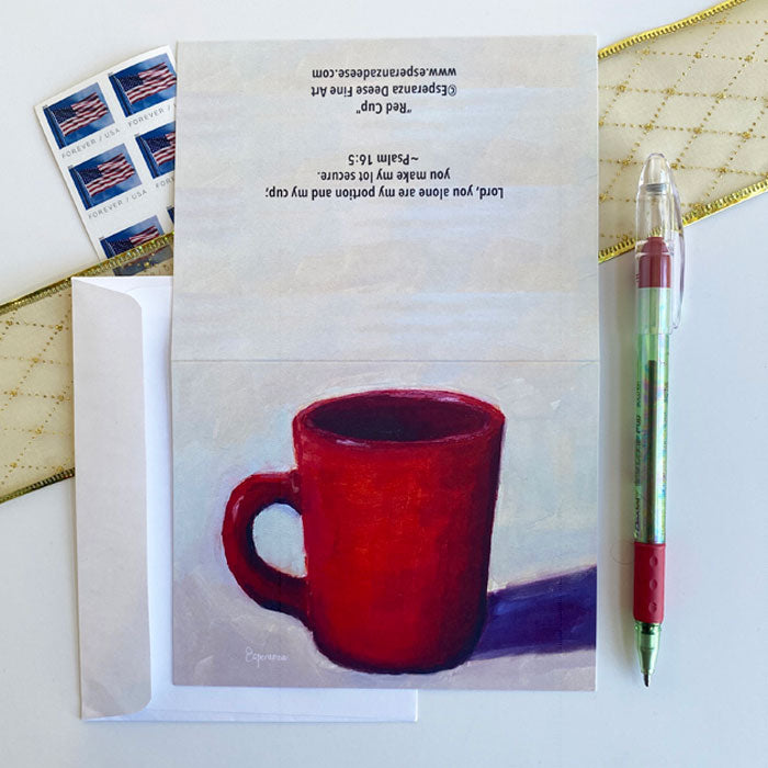 "Red Cup" notecard