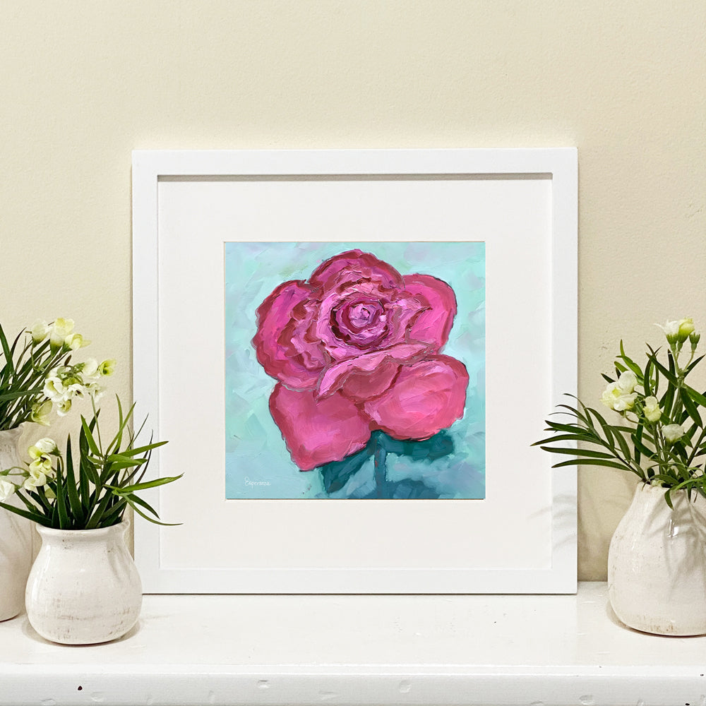 "Pink Rose" giclee print