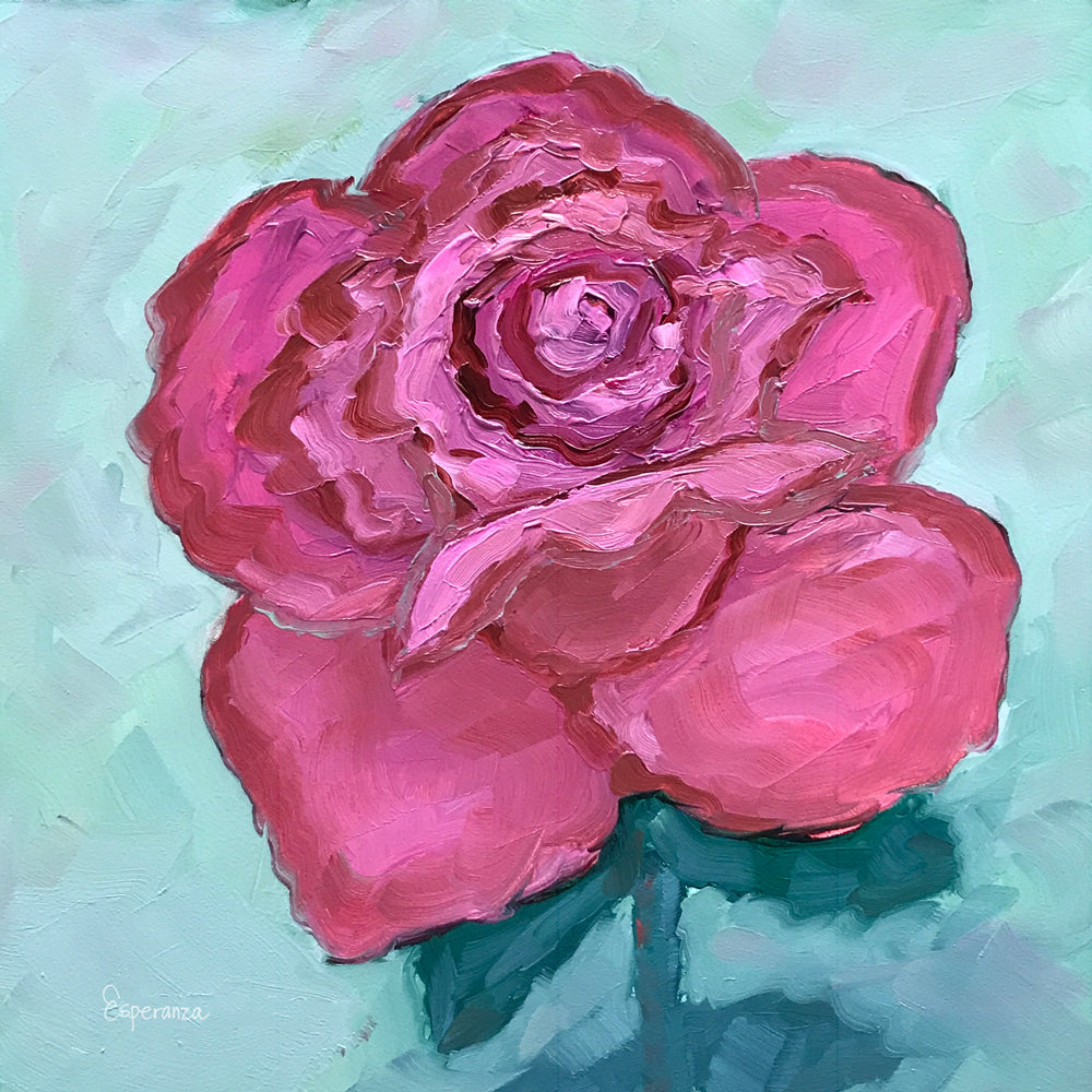 "Pink Rose" giclee print