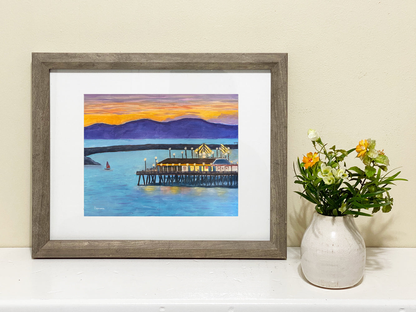 "Redondo Beach Pier at Sunset" giclee print