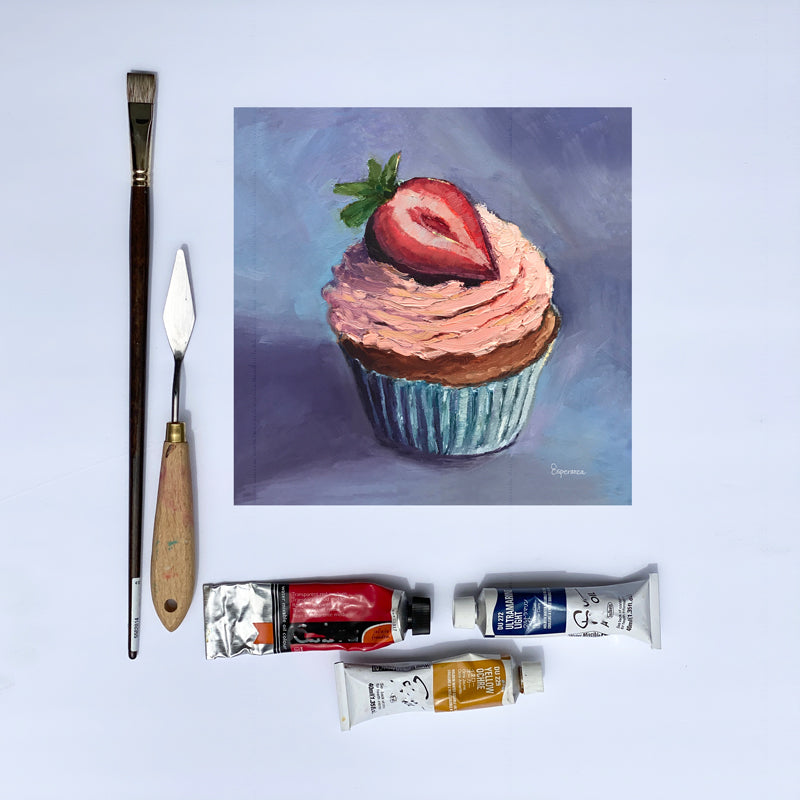 "Strawberry Cupcake" giclee print
