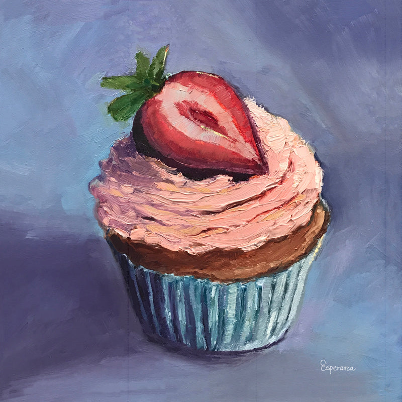 "Strawberry Cupcake" giclee print