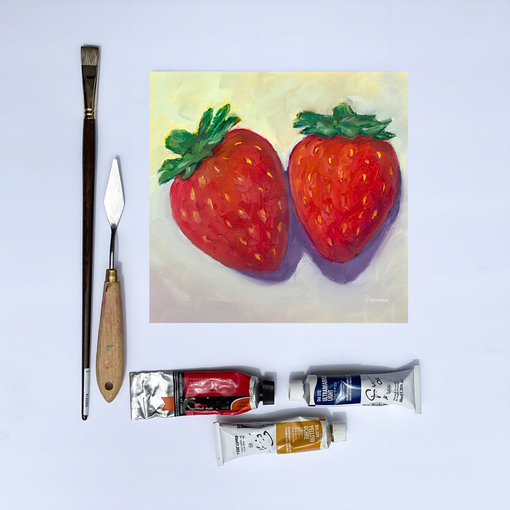 "Strawberry Duo" giclee print