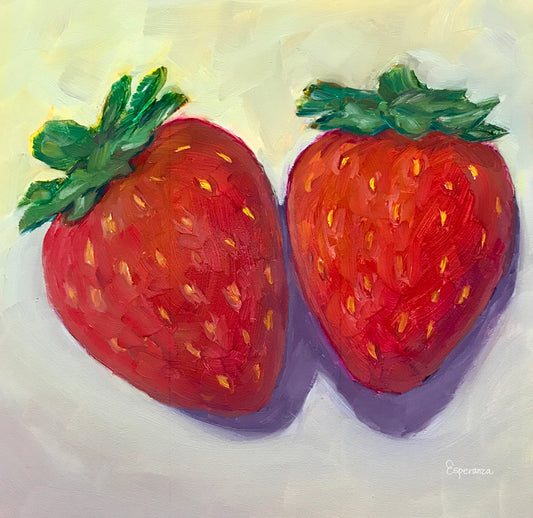 "Strawberry Duo" giclee print