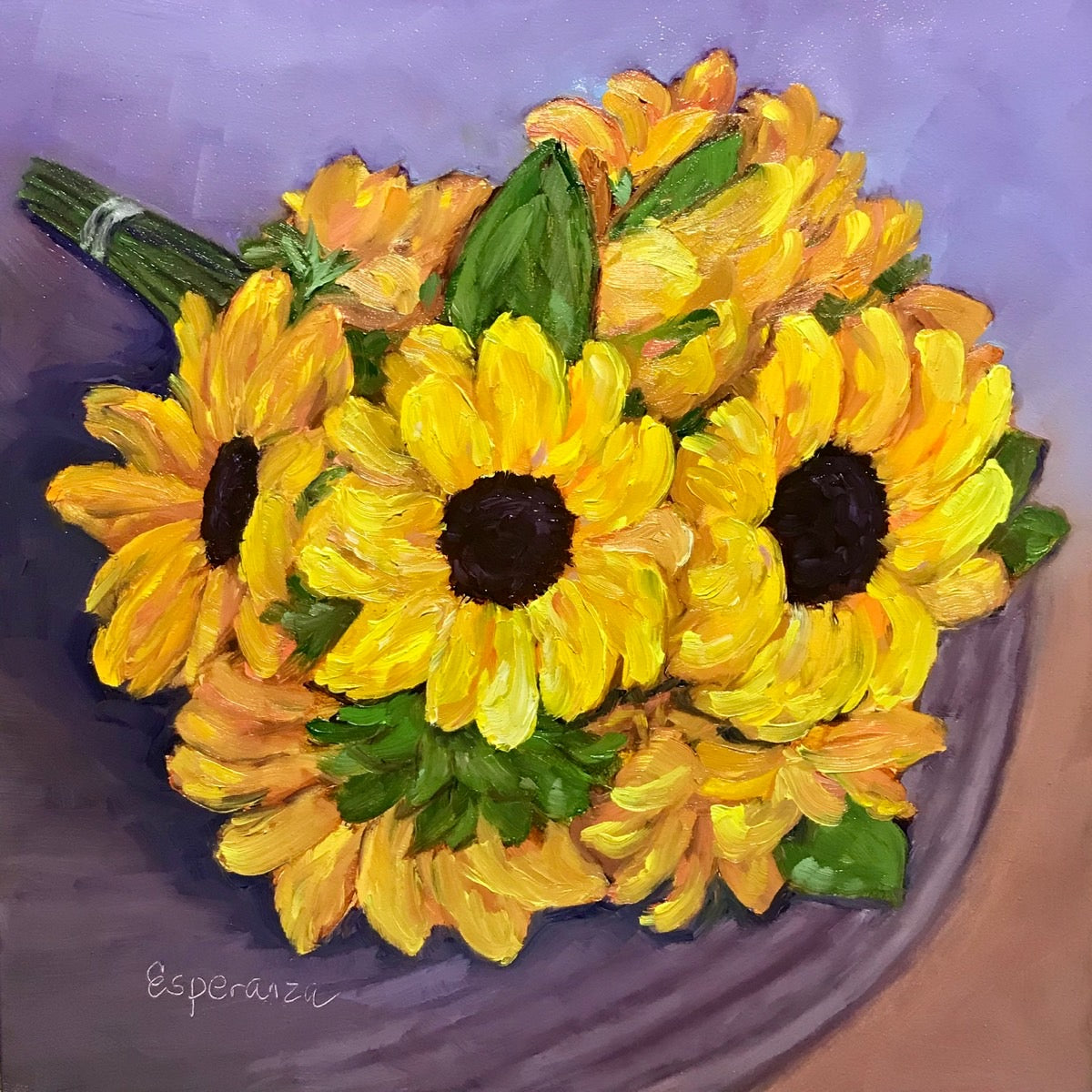 "Sunshine Harvest" 8x8 original painting
