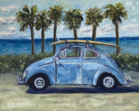 "Surfer Bug" 8x10 original painting