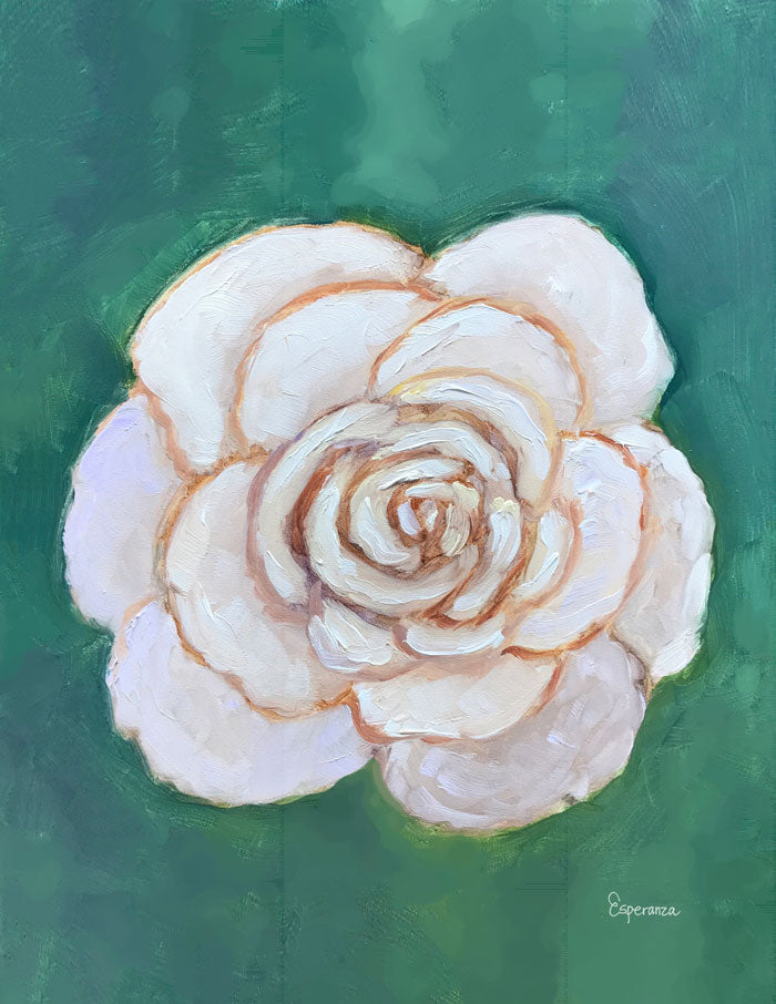 "White Rose" notecard