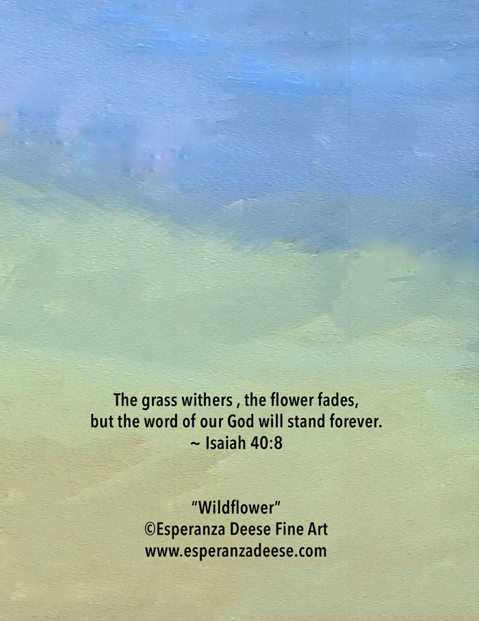 "Wildflower" notecard