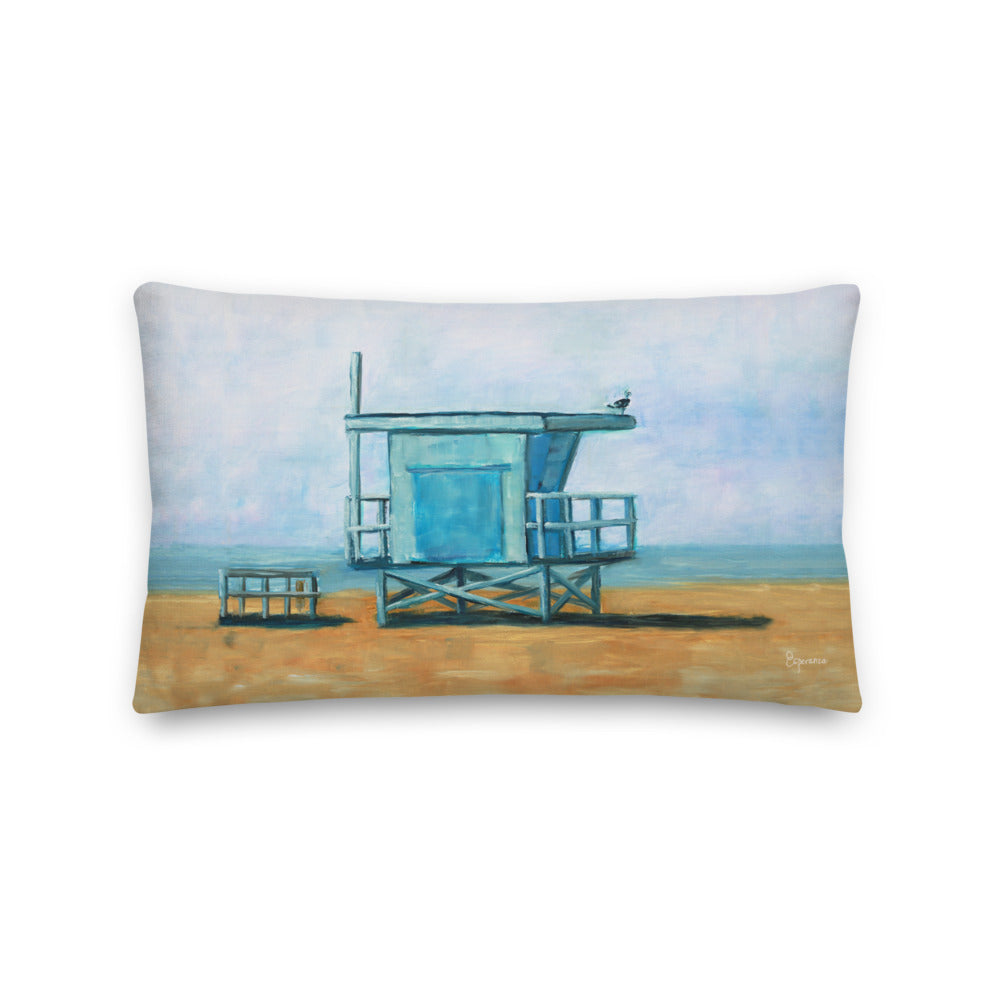 Fine Art Throw Pillow, "Looking Out For Us", from original artwork by Esperanza Deese