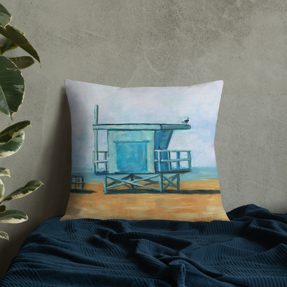 Fine Art Throw Pillow, "Looking Out For Us", from original artwork by Esperanza Deese