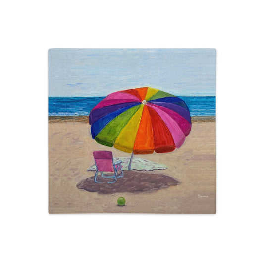 "Beach Umbrella" Premium Pillow Case