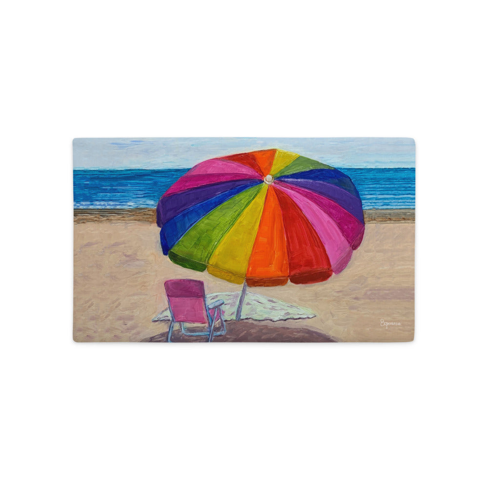 "Beach Umbrella" Premium Pillow Case